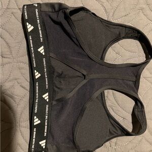 Black Sports Bra with Logo